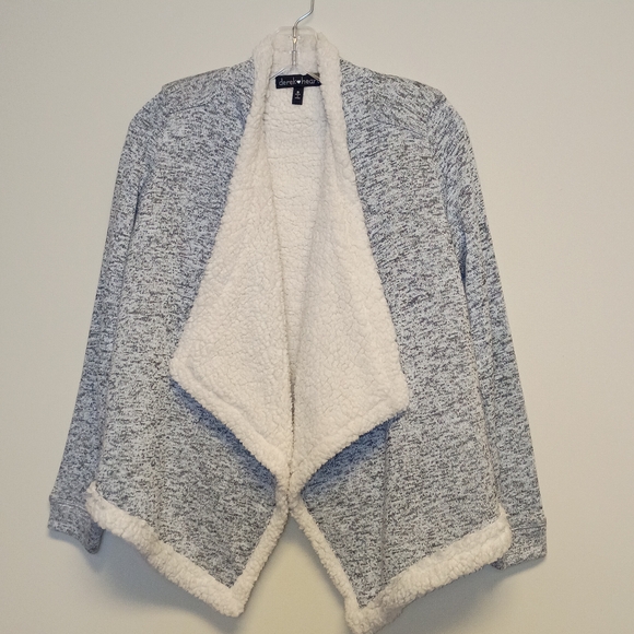 Derek Heart Women's Sweater Jacket with Sherpa Lining - Picture 5 of 5